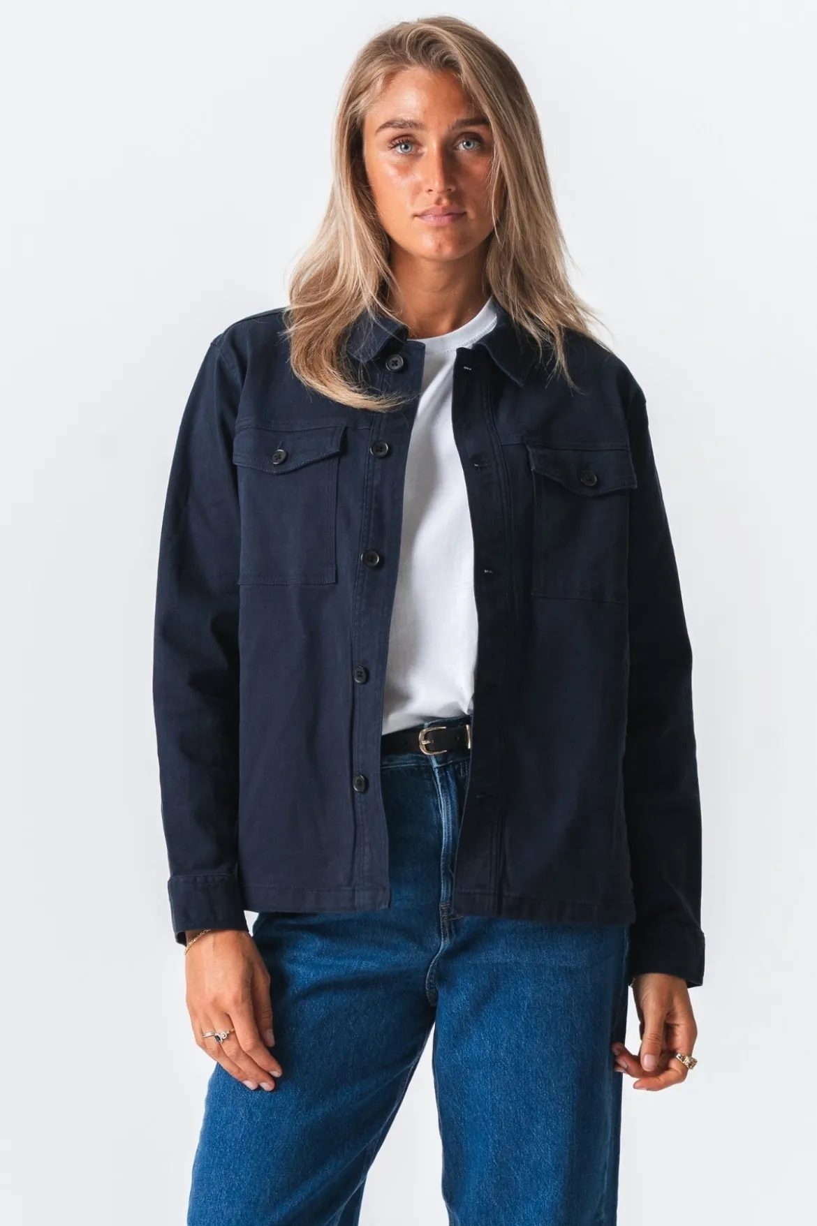 Twill Overshirt - Navy