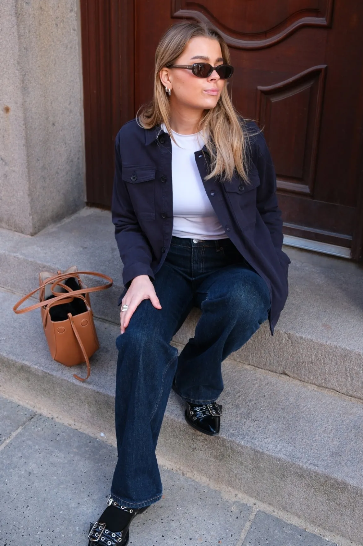 Twill Overshirt - Navy