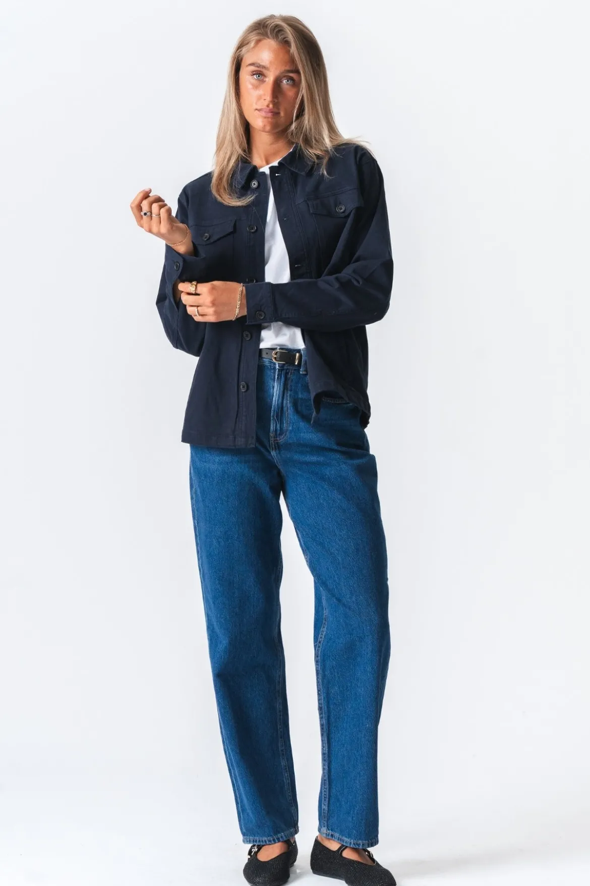Twill Overshirt - Navy