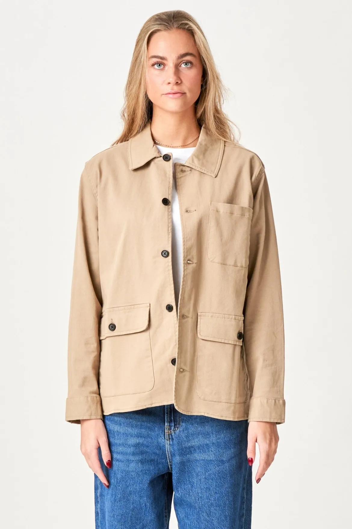 Twill Shacket - Beige