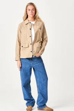 Twill Shacket - Beige