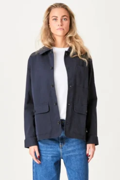 Twill Shacket - Navy