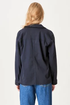Twill Shacket - Navy