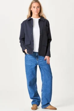 Twill Shacket - Navy