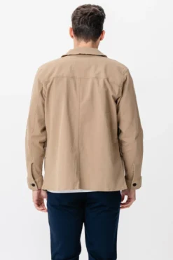 Twill Skjorte Jakke - Mørk Sand