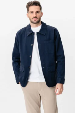 Twill Skjorte Jakke - Navy