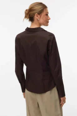 Ums V-hals T-shirt - Chocolate Plum