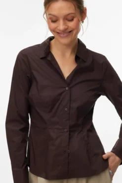 Ums V-hals T-shirt - Chocolate Plum