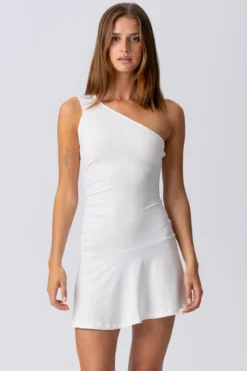 Valentina One Shoulder Dress - Hvid