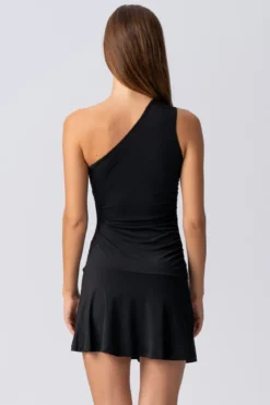 Valentina One Shoulder Dress - Sort