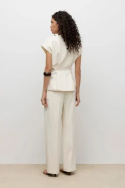 Vannah V-Neck Midi Vest - Birch