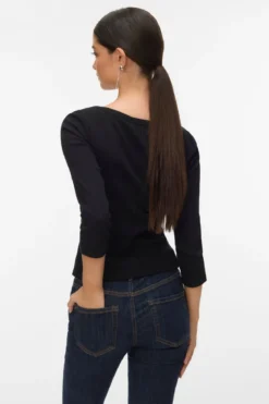 Verde Boatneck Top - Sort