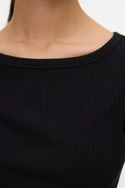 Verde Boatneck Top - Sort