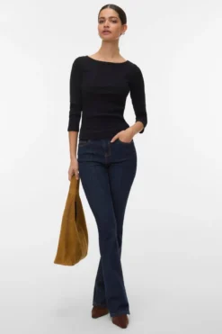 Verde Boatneck Top - Sort