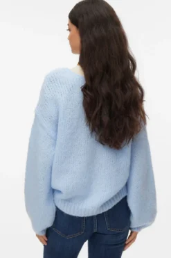Vero Moda Maybe 2way V-Neck Pullover - Cashmere Blue