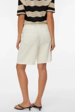 Villa Bermuda Denim Shorts - Ecru