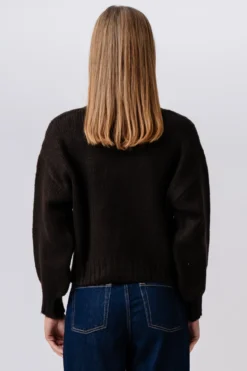 V-Neck Cardigan - Brun