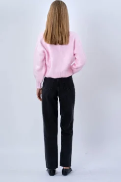V-Neck Cardigan - Pink