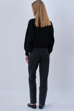 V-Neck Cardigan - Sort