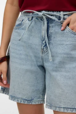 Wien Belt Shorts Mix - Light Blue Denim