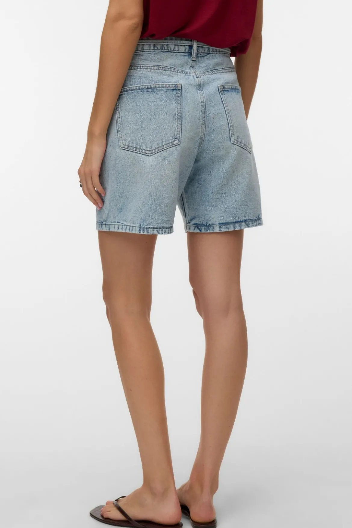 Wien Belt Shorts Mix - Light Blue Denim