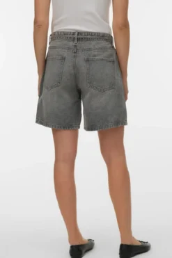 Wien Belt Shorts Mix - Light Grey Denim