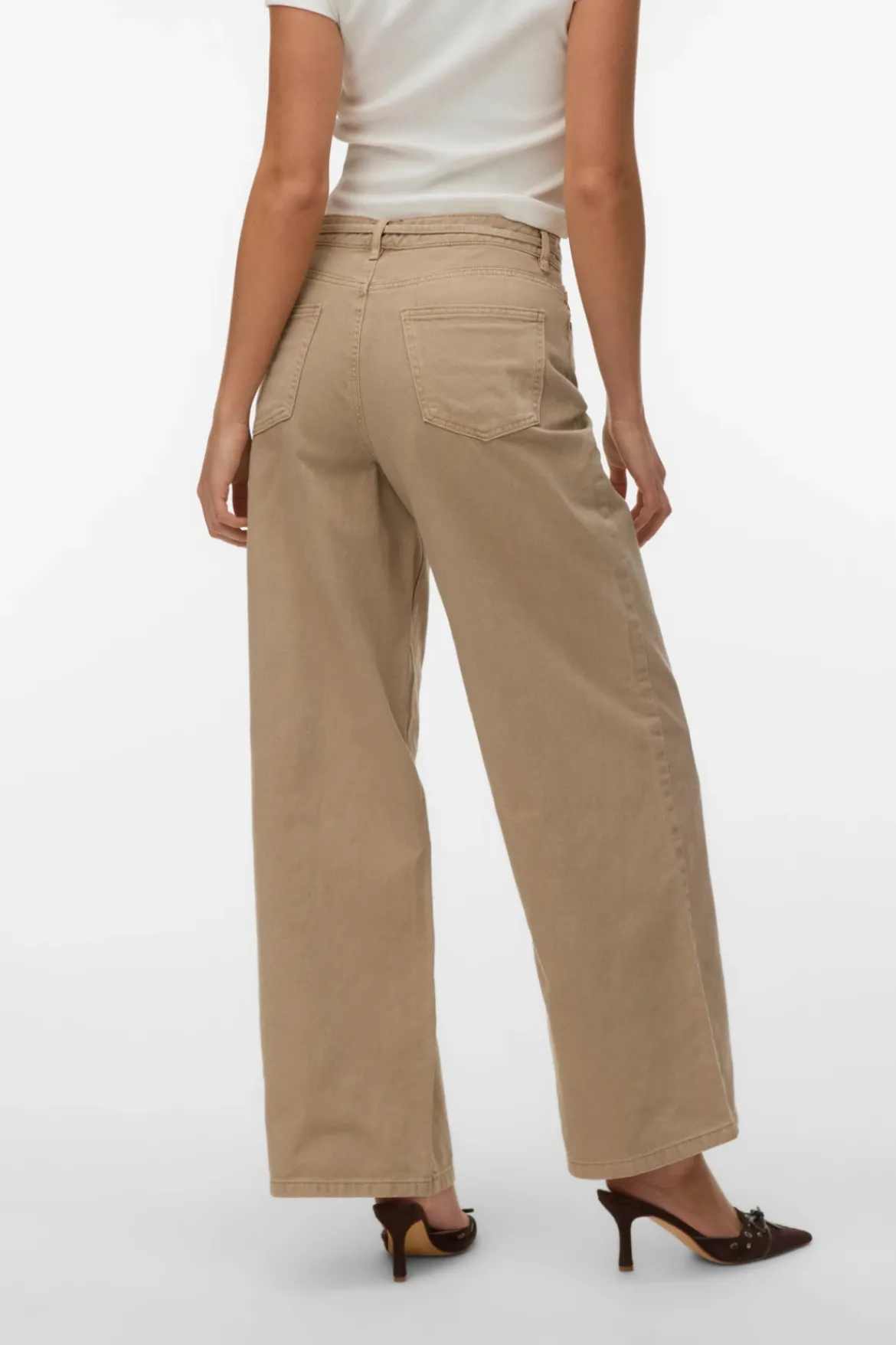 Wien Wide Belt Color Jeans - Silver Mink