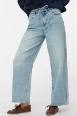 Wien Wide Belt Jeans - Light Blue Denim