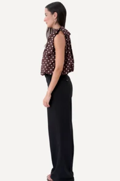 Wilma Top - Brun/Hvid
