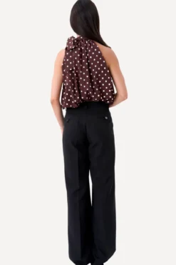 Wilma Top - Brun/Hvid