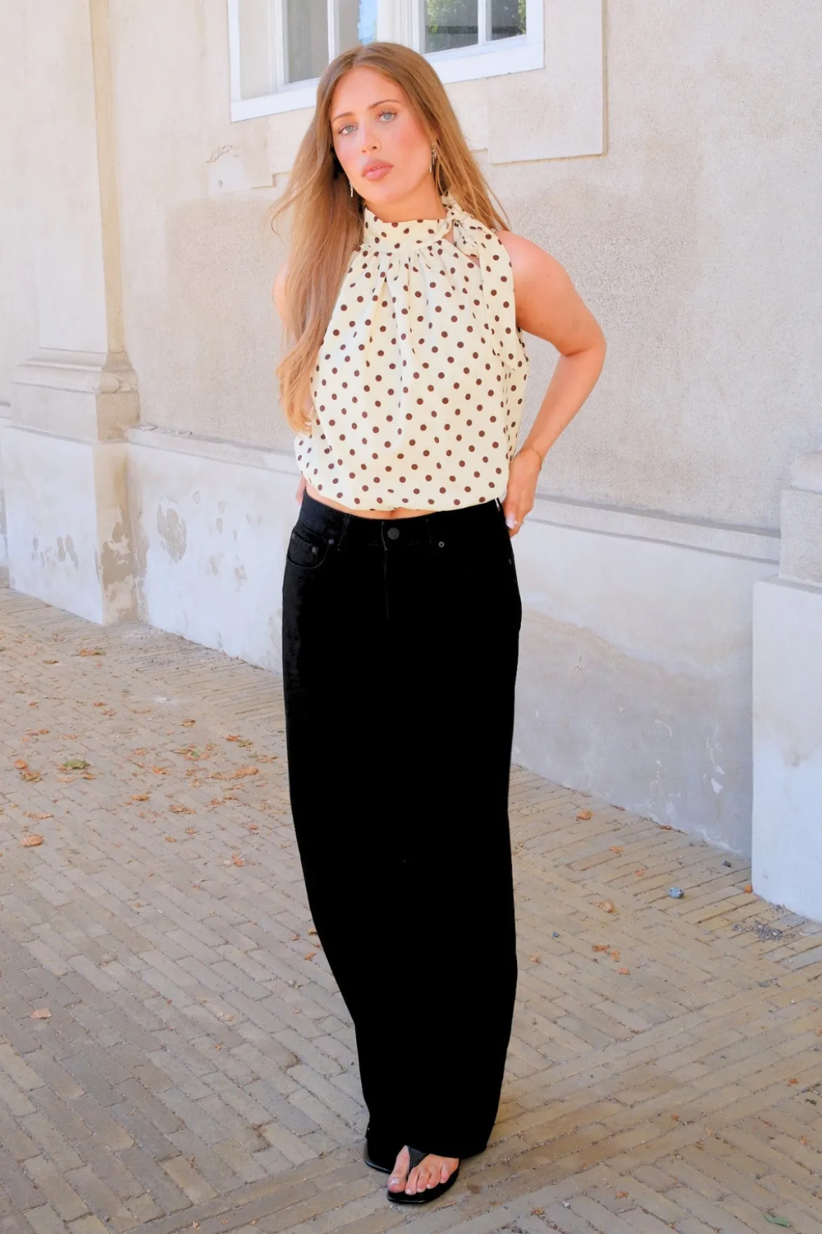 Wilma Top - Gul/Brun