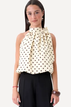 Wilma Top - Gul/Brun