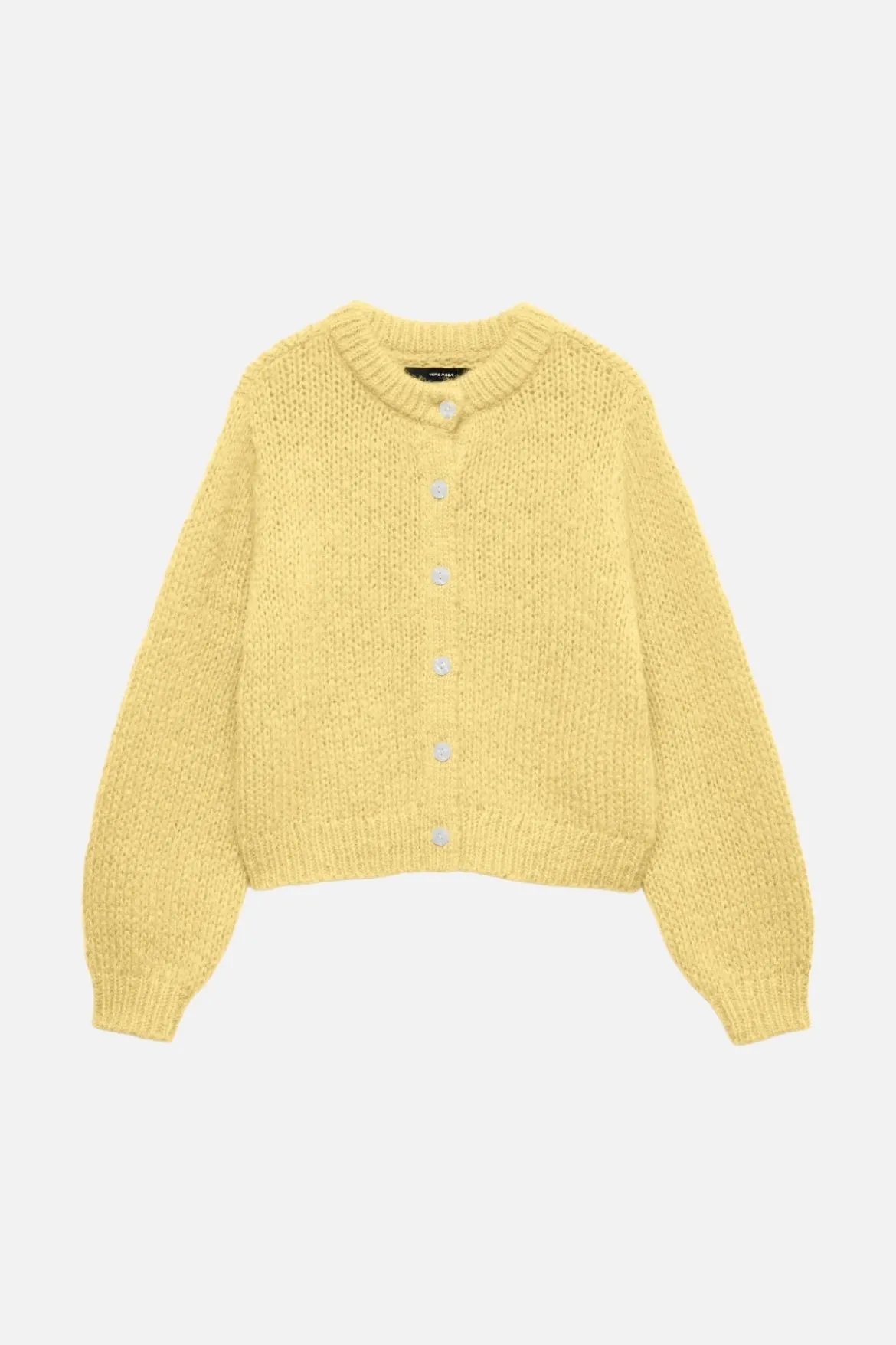 Wilo O-Neck Cardigan - Pale Banana