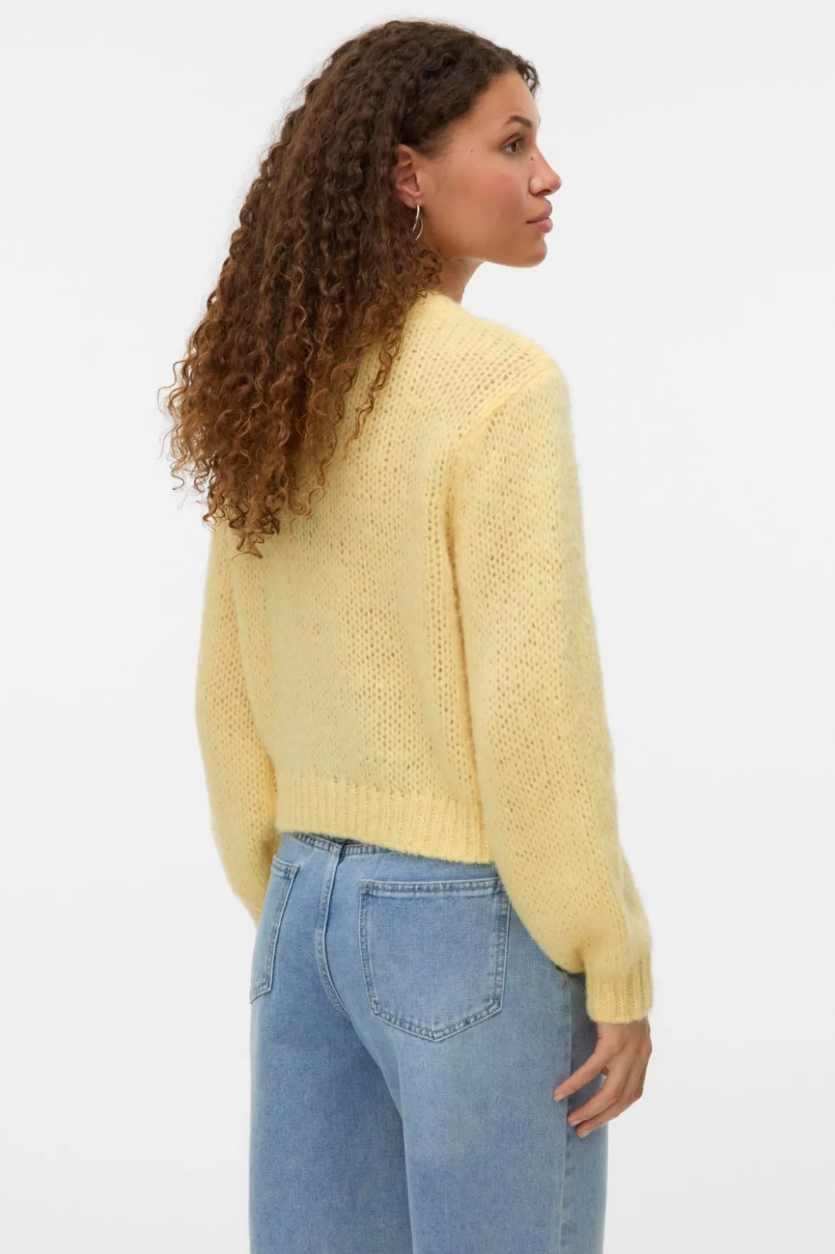 Wilo O-Neck Cardigan - Pale Banana