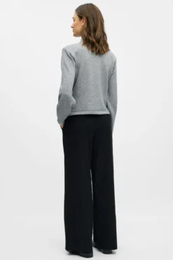Zari Strik Cardigan - Medium Grey Melange