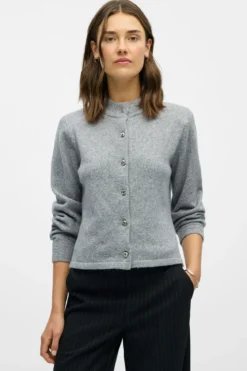 Zari Strik Cardigan - Medium Grey Melange