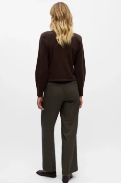 Zari Strik Cardigan - Seal Brown Melange