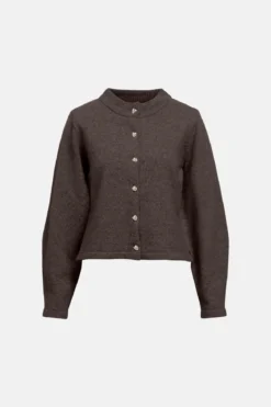 Zari Strik Cardigan - Seal Brown Melange