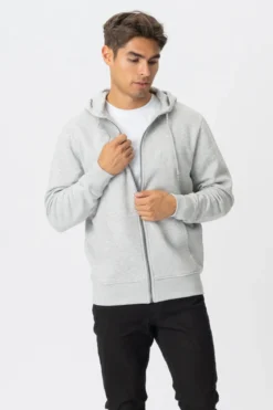 Zip Hoodie - Askegrå