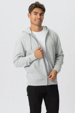 Zip Hoodie - Askegrå