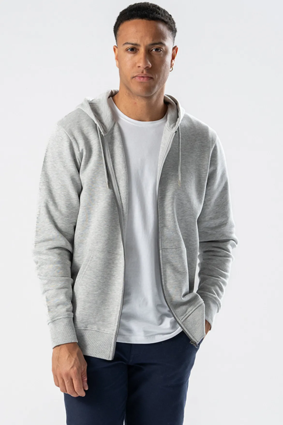 Zip Hoodie - Askegrå