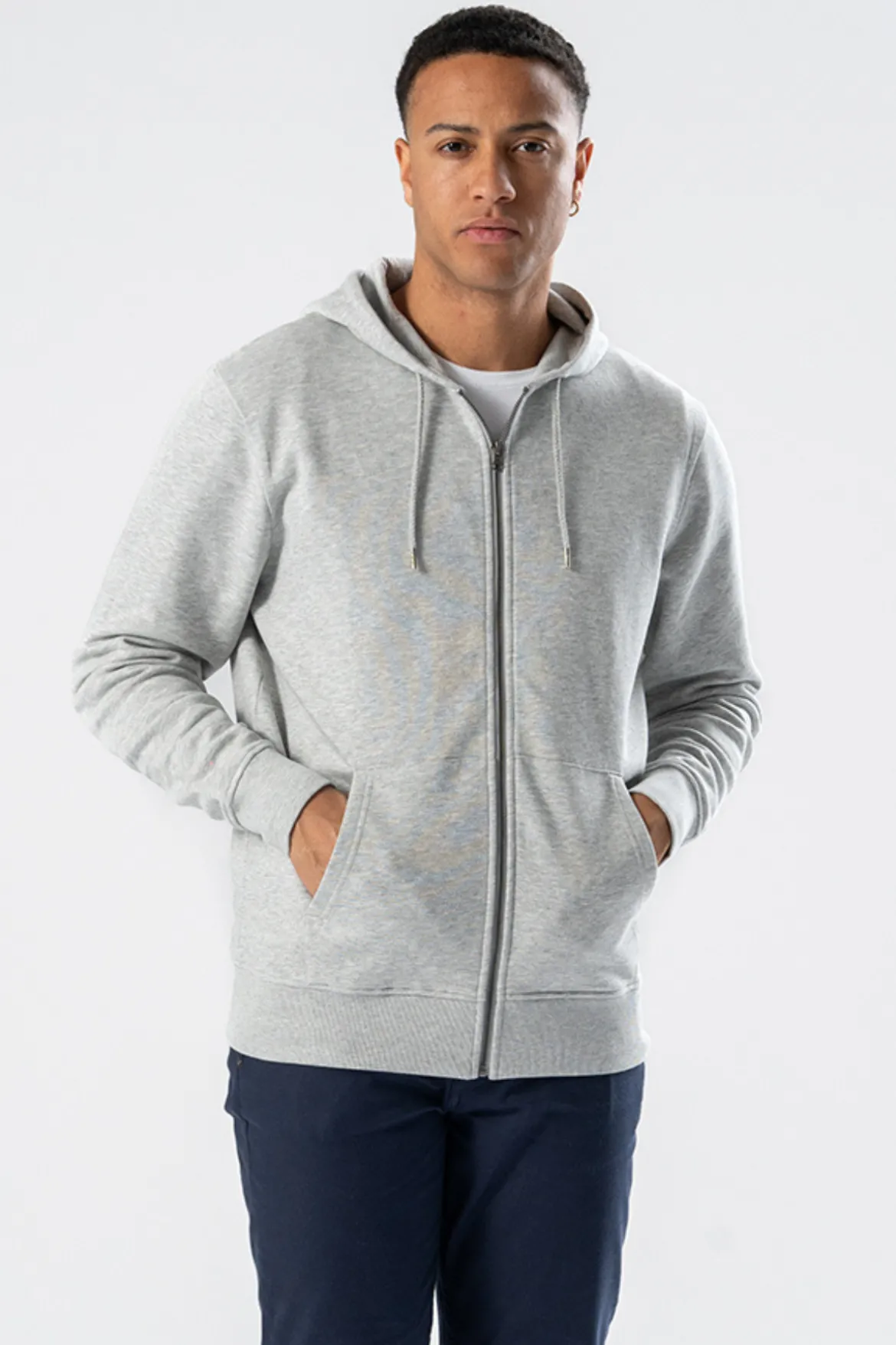 Zip Hoodie - Askegrå