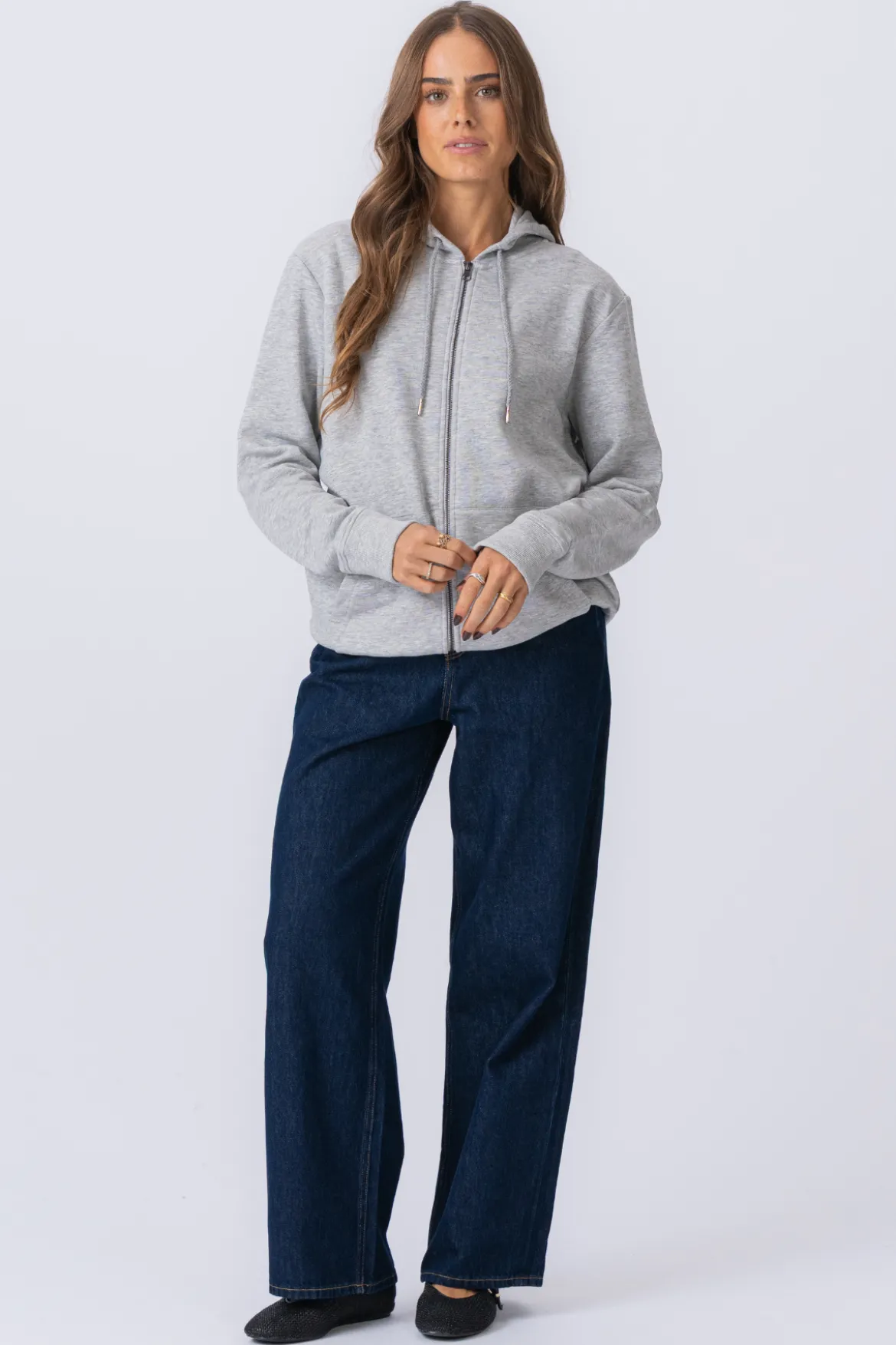 Zip Hoodie - Grå