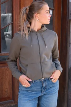 Zip Hoodie - Grøn