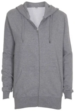 Zip sweat hoodie - Lyse grå