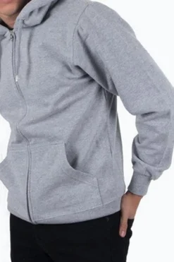 Zip sweat hoodie - Lyse grå