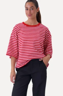 Zoe T-shirt - Rød/Lys Lyserød
