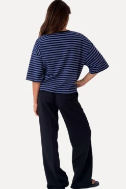 Zoe T-shirt - Sort/Denim Blå