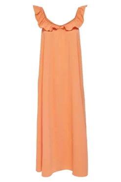 Zora Midi Kjole - Sun Orange